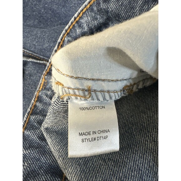 Fashion Nova Blue Jeans Size 13 High Rise Cargo Baggy Loose Y2K 90s Aesthetic - Picture 11 of 14